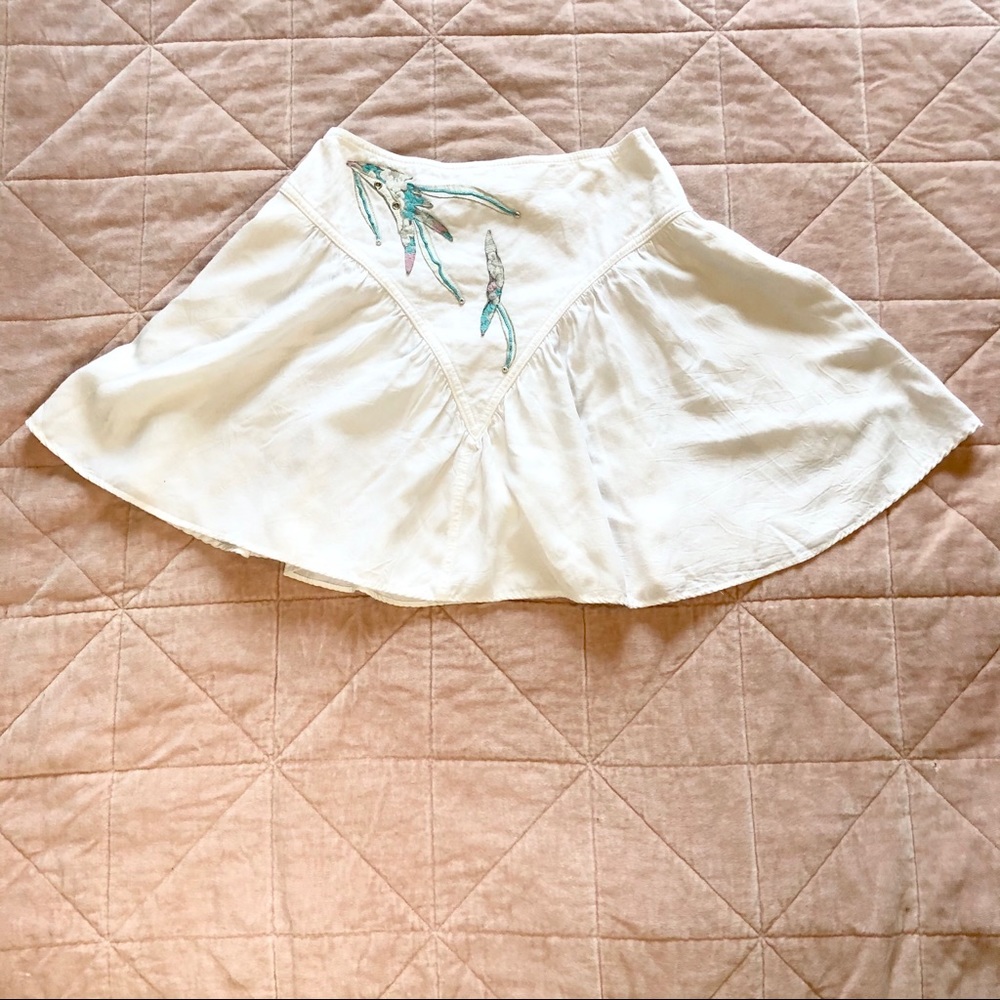 Vintage appliqué mini skirt